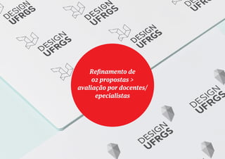 Refinamento de
02 propostas >
avaliação por docentes/
epecialistas
 