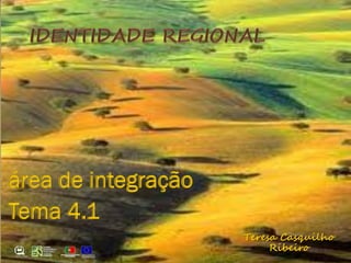 área de integração
Tema 4.1
Teresa Casquilho
Ribeiro
 