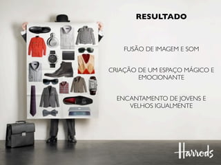 RESULTADO
FUSÃO DE IMAGEM E SOM
CRIAÇÃO DE UM ESPAÇO MÁGICO E
EMOCIONANTE
ENCANTAMENTO DE JOVENS E
VELHOS IGUALMENTE
 
