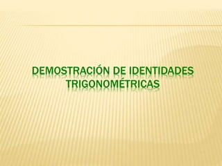 Identidades trigonometricas