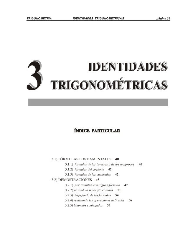 Identidades Trigonometricas
