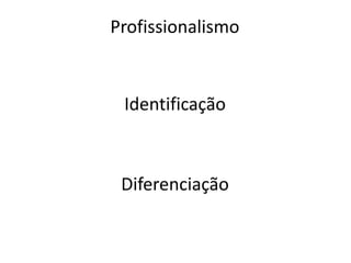 ProfissionalismoIdentificaçãoDiferenciação