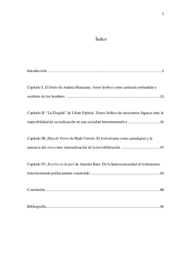 Identidad Lésbica En La Literatura Chilena Reciente Por - 
