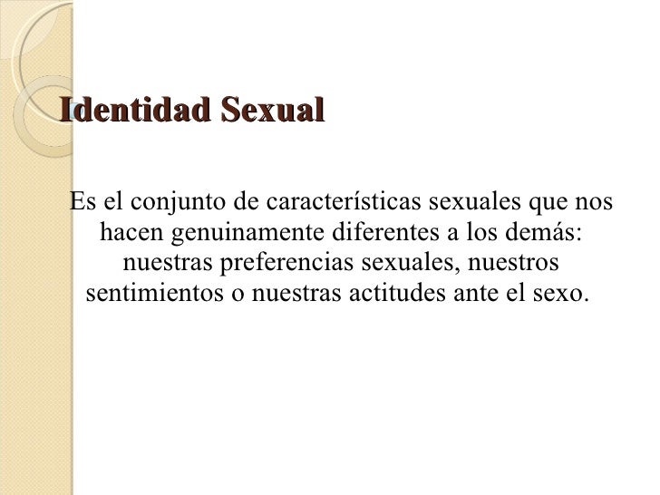 Identidad sexual