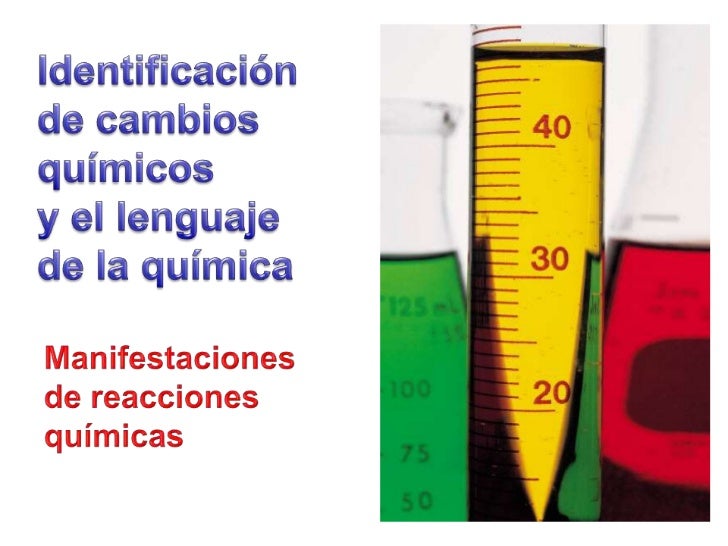 Identificación de cambios químicos0