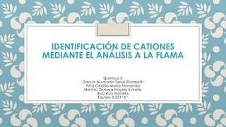 Química II
García Alvarado Tania Elizabeth
Piña Cedillo María Fernanda
Montes Osnaya Nayely Estrella
Ruíz Ruiz Mariela
Equipo 3 231”A”

 