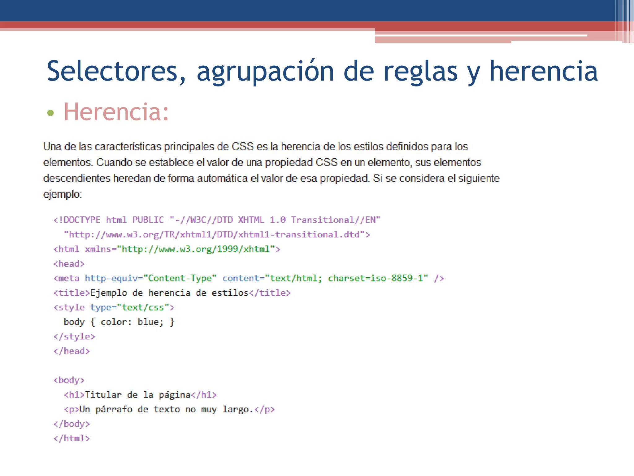 Identificación del lenguaje css | PPT