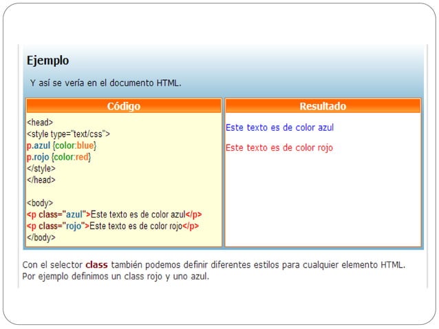 Identificación del lenguaje css | PPT