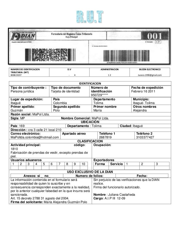 Nit Nmero De Identificacin Tributaria En Colombia