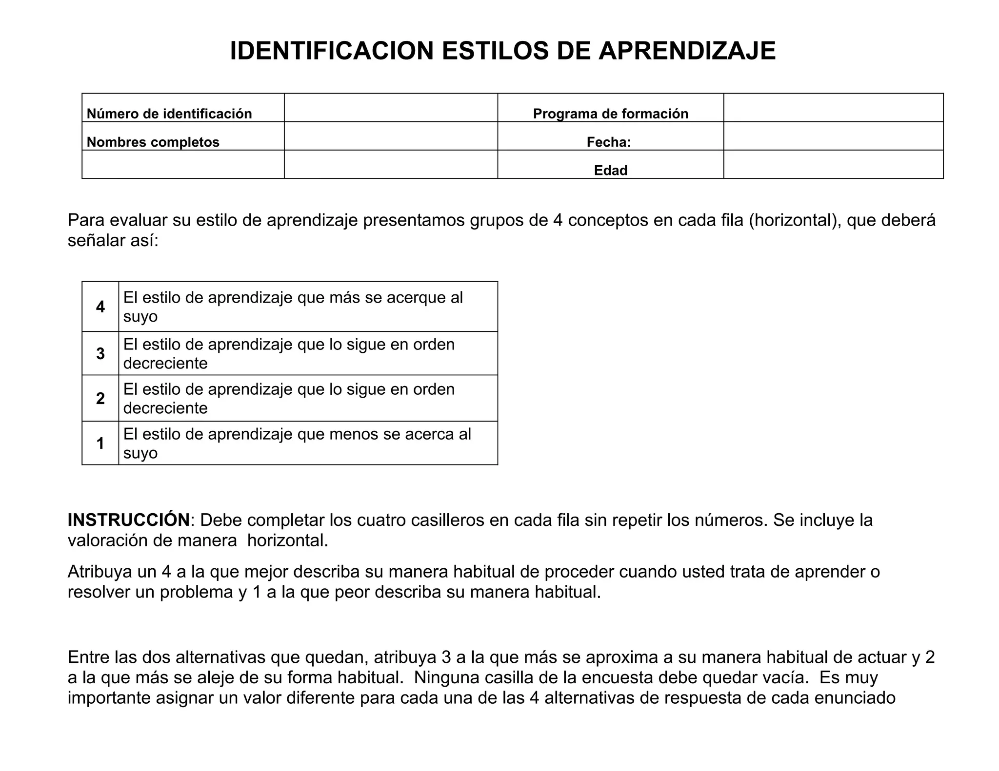 Identificacion Estilos De Aprendizaje PPT identificacion-estilos-de-aprendizaje-ppt