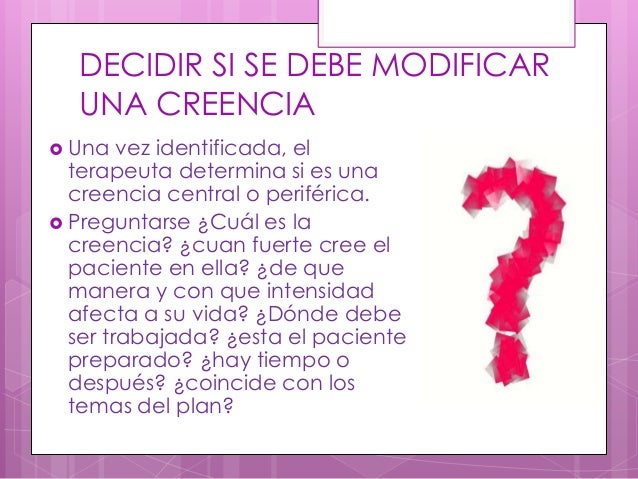 decree significado de creencias Identificacion de y serv modificacion 6 internas