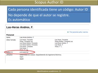Identidad digital para investigadores. Identificadores academico ...