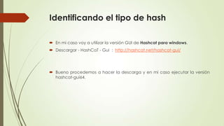 Identificando el tipo de hash | PPTX