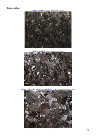 70
Gabro, polido
gabro, polido/1 (Foto: R.Weller/Cochise College)
gabro, polido/2 (Foto: R.Weller/Cochise College)
gabro, polido/3 – visão microscópica (x30) (Foto: R.Weller/Cochise College)
 