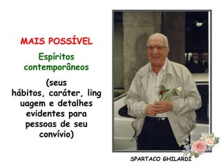 MAIS POSSÍVELEspíritos contemporâneos(seus hábitos, caráter, linguagem e detalhes evidentes para pessoas de seu convívio)SPARTACO GHILARDI