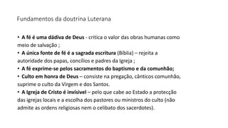 Identificar as correntes religiosas resultants da reforma protestante ...