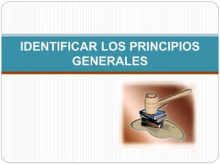 IDENTIFICAR LOS PRINCIPIOS
GENERALES
 