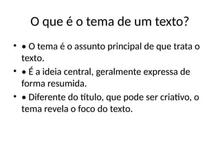 Identificar_Tema_Texto_Completo.p IDENTIFICAR TEMAptx | PPTX