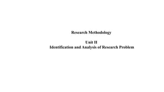 Comprehensive Guide to Identifying and Analyzing Research Problems in ...