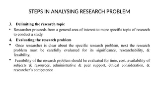 Comprehensive Guide to Identifying and Analyzing Research Problems in ...