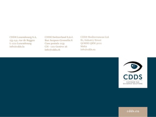 Identification and namecheck : Clarification - by CDDS 