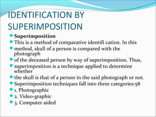 IDENTIFICATION BY SCARS, TATOO MARKS, FINGER PRINT, FOOT PRINTS , SHOE ...