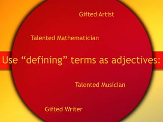 TICUCAPGifted Behaviors NOT Gifted People!