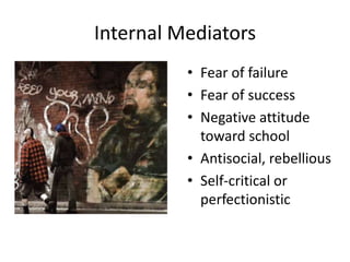 Maladaptive StrategiesLack goal-directed behaviorPoor coping skillsPoor self-regulationDefense mechanisms