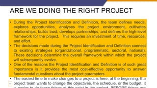 identification, definition and setting up the project | PPTX