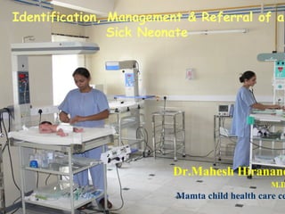 Identification, Management & Referral of a
Sick Neonate
Dr.Mahesh Hiranand
M.D
Mamta child health care ce
 