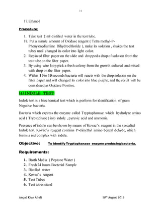 Identification of gram positive and gram negative bacteria | DOCX