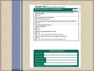 Identification of patient and part that has to be operated | PPT