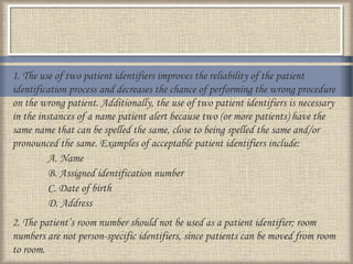 Identification of patient and part that has to be operated | PPT