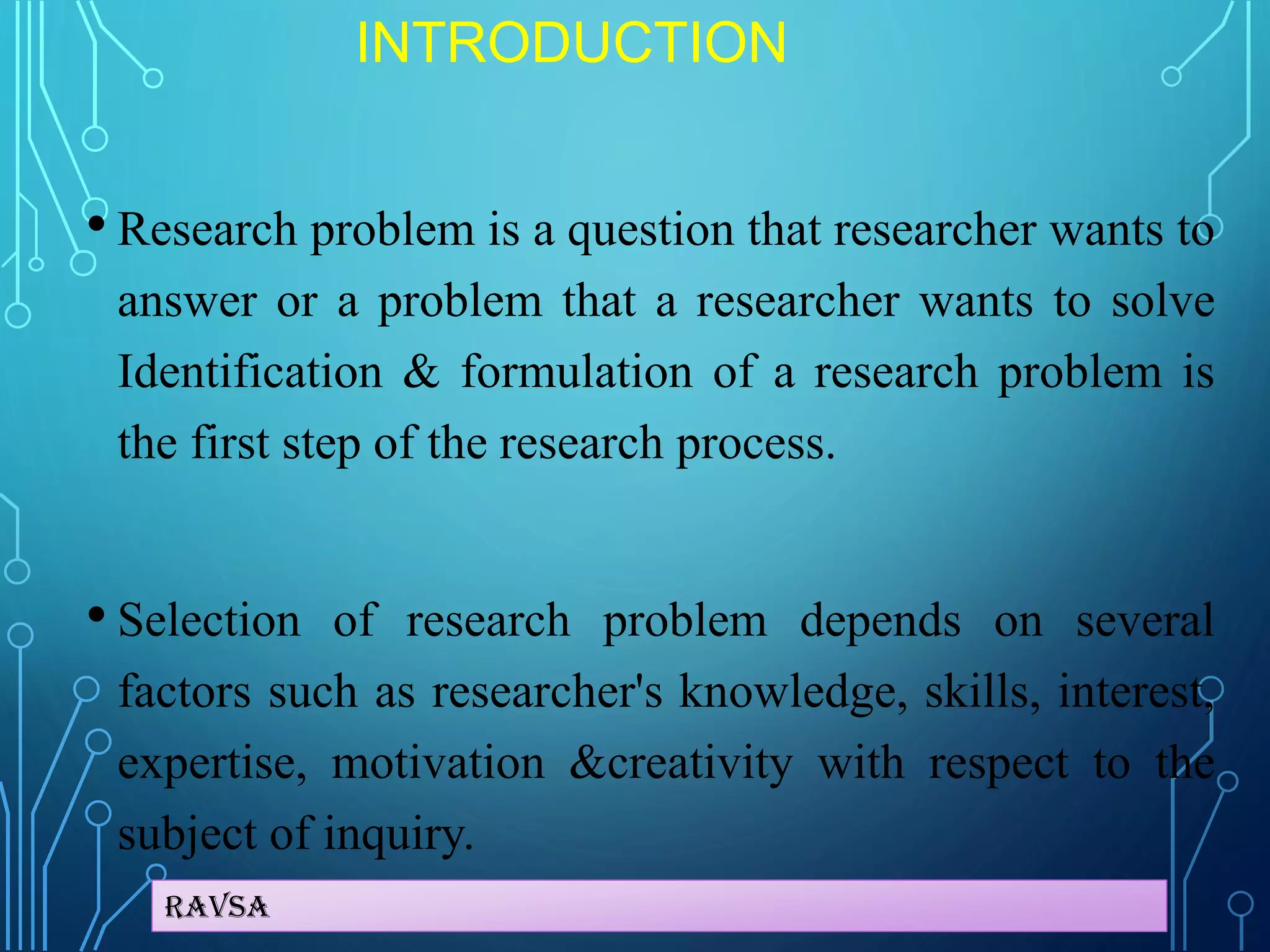 Identification of research problem | PDF | Medical Health