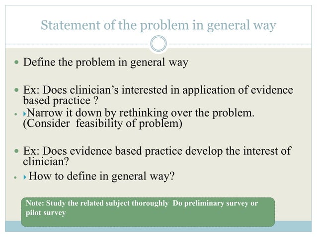 Identification of problem | PPTX | Science