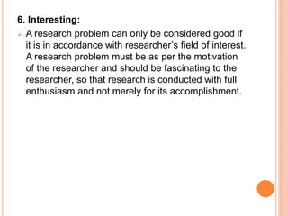 Identification of research problem | PPTX