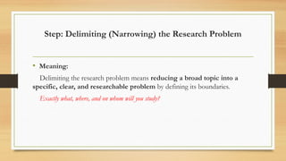 Comprehensive Guide to Identifying and Formulating Research Problems in ...