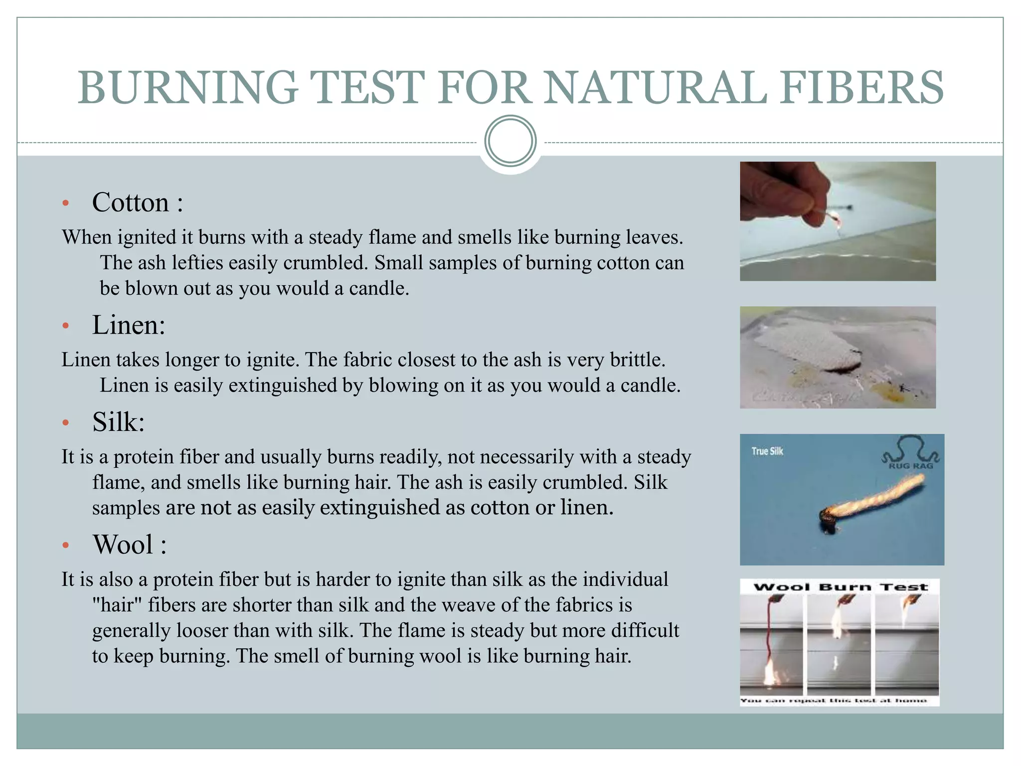 Identification of textile fibers | PPTX