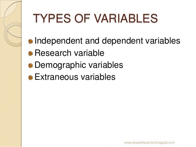 Identification of variables