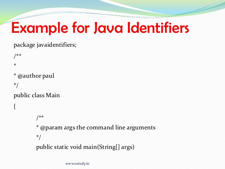 Identifiers