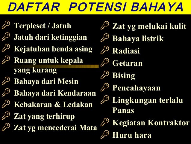 Contoh Identifikasi Bahaya Dan Penilaian Resiko - Contoh Win