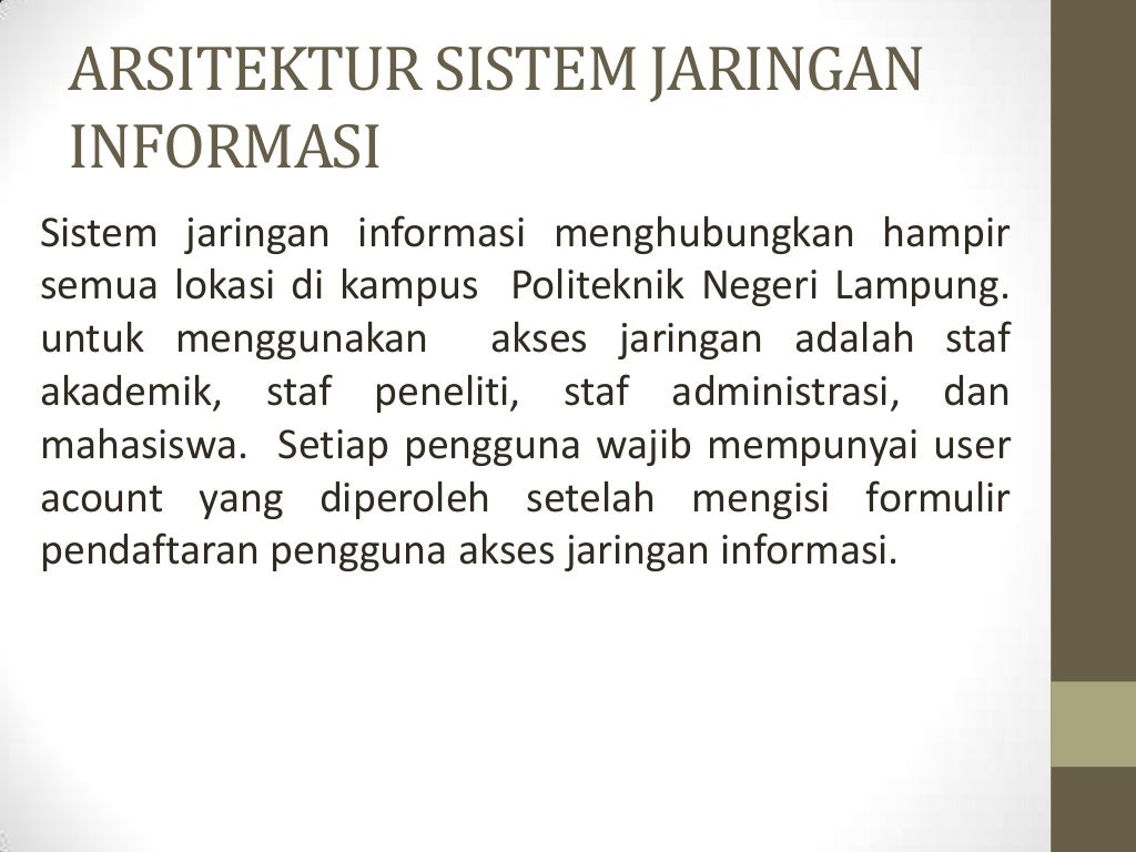 Identifikasi jaringan informasi