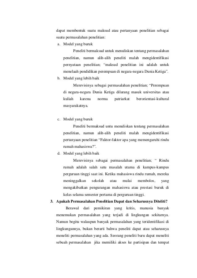 Identifikasi permasalahan penelitian