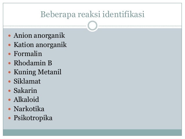 Identifikasi senyawa secara sederhana