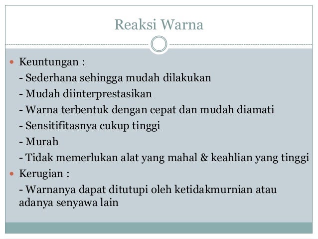 Identifikasi senyawa secara sederhana