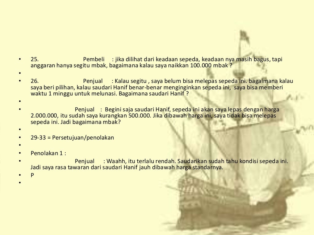 Identifikasi struktur teks negosiasi