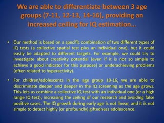 Identifiyng gifted children and dyslexia early diagnosis: risk of ...