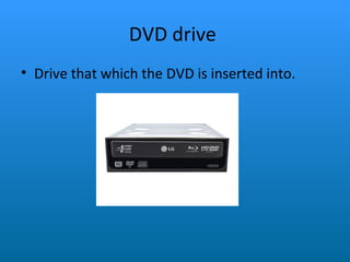Dvd Drive Introduction Identify The Different Parts Of A Computer | PPT