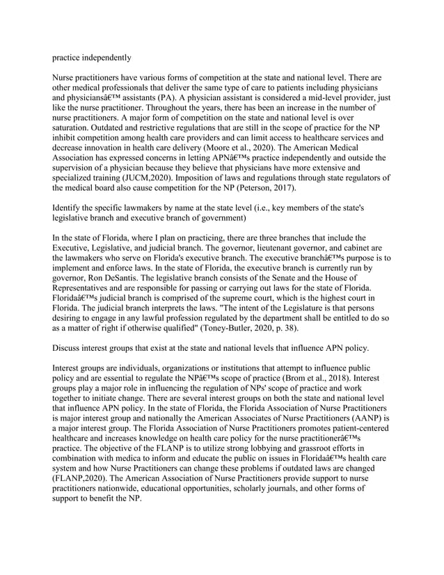 Identify and describe practice barriers for all four APNs roles in you.docx