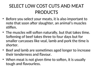 IDENTIFY AND PREPARE MEATS Educational PowerPoint | PPT